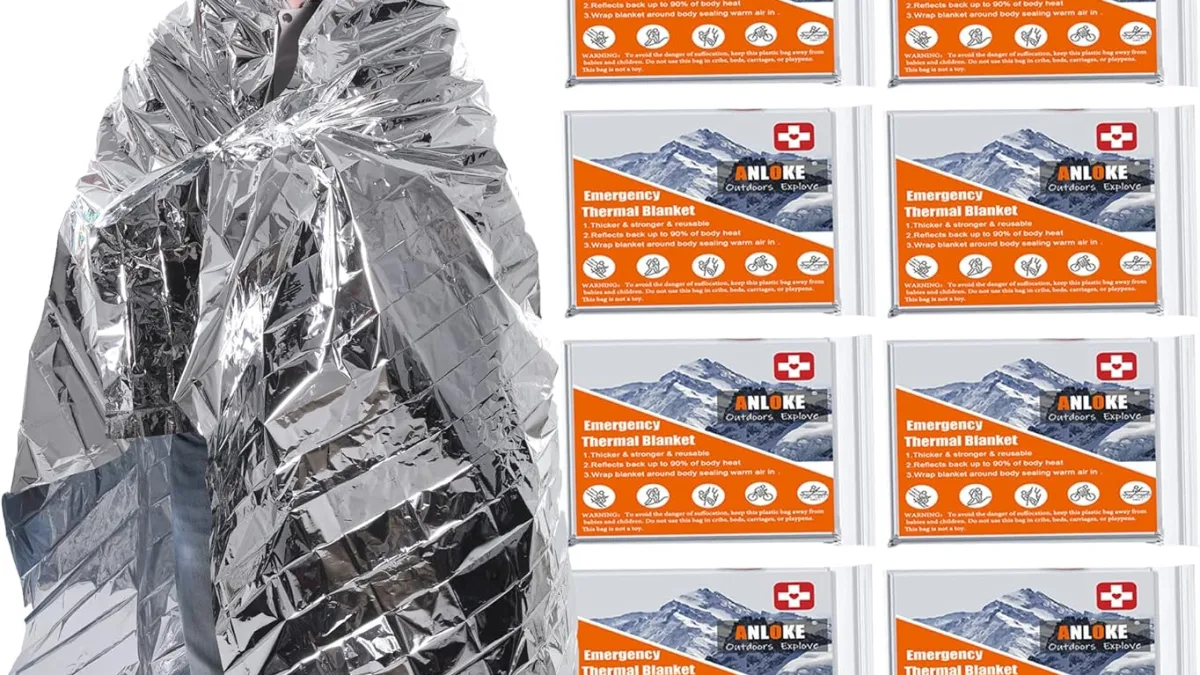 Emergency Mylar Thermal Blankets 10-Pack